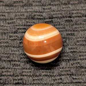 Shooter 3/4" Hand-Faceted Bullseye Agate of Red, Brown & White