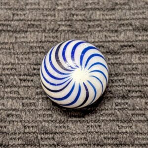 VHTF Larger Clambroth Over 13/16" with 16 Evenly Spaced Bold Blue Lines - Some Look Black