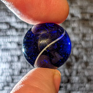 Rare 3/4" Deep Cobalt Glass Maypole Swirl