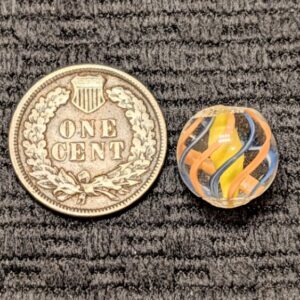 Terrific Micro Peewee under 15/32" English Style Yellow Solid Core Swirl