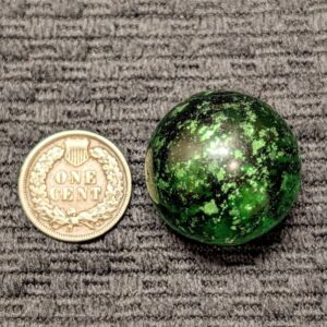 HTF Size Nearly 1" Deep Forest Green Blizzard Mica!