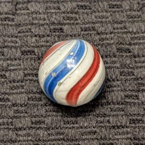 Big 13/16" Rare Single Red Lines Peppermint w/ Mica!