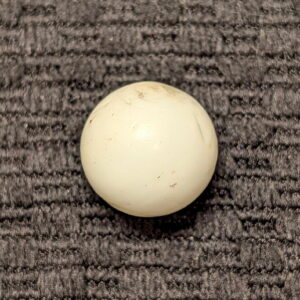 5/8" German Double Pontil White Opaque Swirl