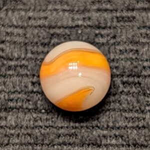 Orange Corkscrew over a Pinkish White Moss Base