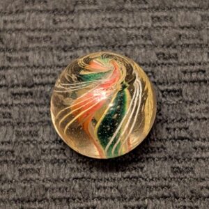 Shooter Size 4-Wide Razor Ribbon Divided Core, Jelly Forest Green over Yellow, and Jelly Red over White