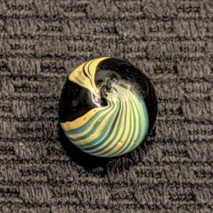 Stunning Indian Swirl w/ a Fine Striped Yellow & Baby Blue Surface Band!