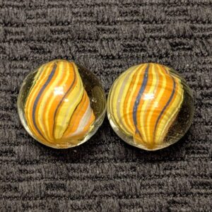Same-Cane Pair of 11/16"+ Multicolor Fine Line Joseph's Coat Swirls - Wet Mint