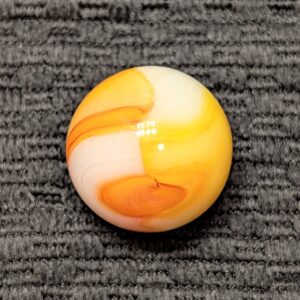 Large 15/16" Peltier Rainbow - Orange & Yellow Over White