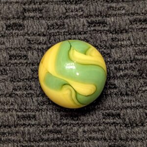 Christensen Swirl of Green on Yellow with a Nice Undulating Pattern