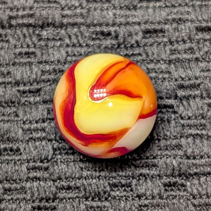 Killer 3/4" Shooter-Size NLR Ketchup & Mustard Peltier w/ Fantastic Pattern & Bright Colors! - Image 2