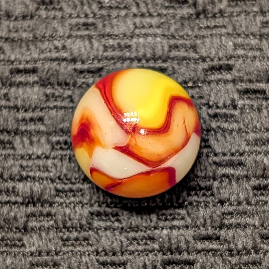 Killer 3/4" Shooter-Size NLR Ketchup & Mustard Peltier w/ Fantastic Pattern & Bright Colors! - Image 8