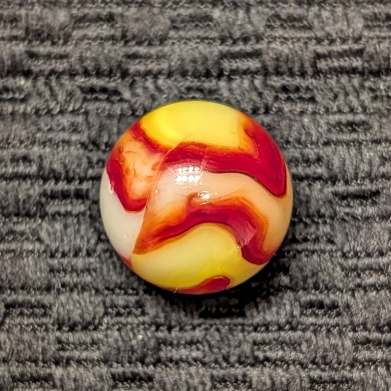 Killer 3/4" Shooter-Size NLR Ketchup & Mustard Peltier w/ Fantastic Pattern & Bright Colors! - Image 5