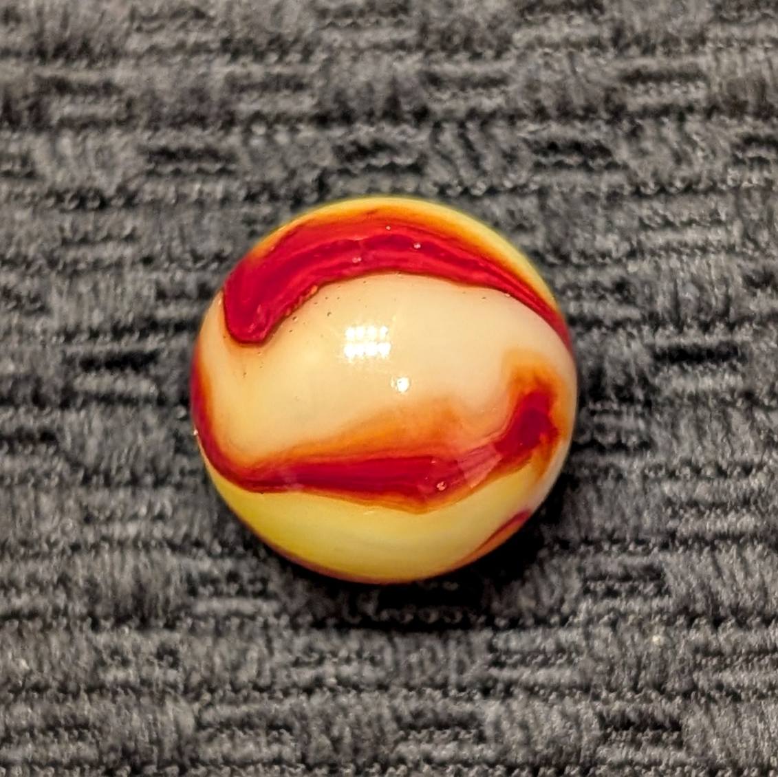 Killer 3/4" Shooter-Size NLR Ketchup & Mustard Peltier w/ Fantastic Pattern & Bright Colors! - Image 6