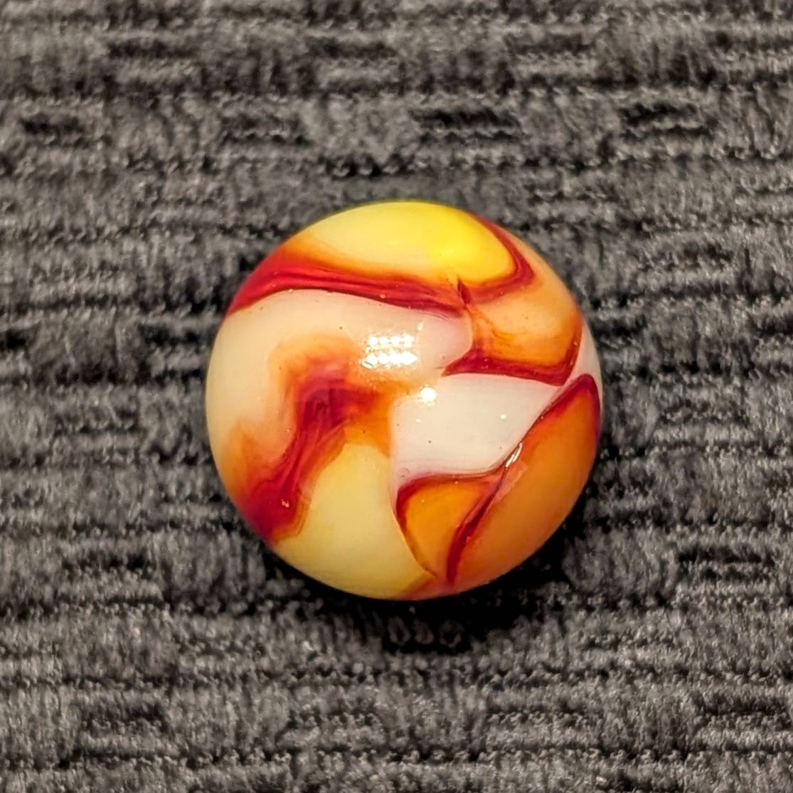 Killer 3/4" Shooter-Size NLR Ketchup & Mustard Peltier w/ Fantastic Pattern & Bright Colors! - Image 4