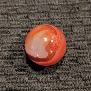 Shooter Size 3/4" Fabulous Orange Carnelian Oxblood Corkscrew over a Moss Base