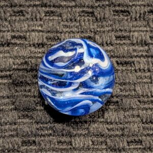Big 13/16"+ Bi-Color Blue & White Wire Pull - Wet Mint