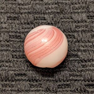 Pink on White Double-Panel Banded Opaque with 70% Coverage - MINT