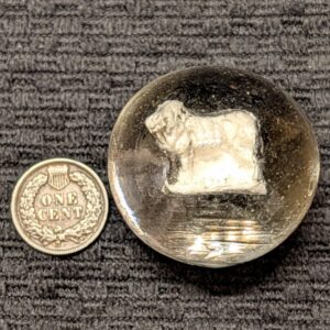 Wet Mint 1-1/2" Standing Lion w/ Big Mane Sulphide - Highly Detailed