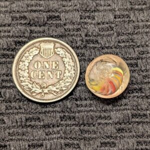 Shrunken 15/32" Peewee Multicolor Fine Line Joseph's Coat Swirl