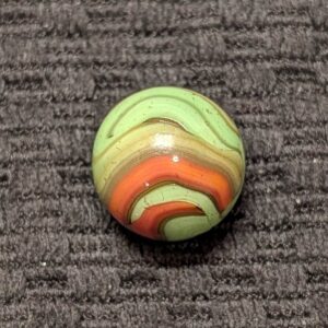 3-Color Christensen Swirl of Brown, Orange & Green
