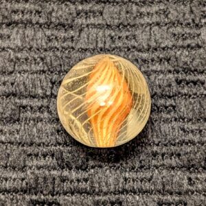 Finely Striped Orange & Yellow Solid Core Swirl and Yellow Cage of 17 Lines w/ Excellent Craftsmanship & Great Eye Appeal
