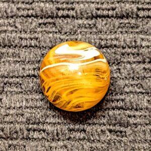 Nice Stringy Caramel Brown Hand-Gathered MFC Slag with a Pleasing Transparency to View the Pattern