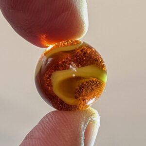 Double-Twist Yellow Snake Corkscrew in Bubbly Rich Root Beer Glass - Wet Mint!
