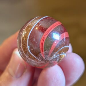 Very Large 1-5/32" Red Banded Lutz - Strong Appeal & Rare Size!