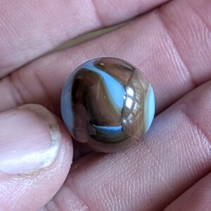 Multicolor CAC Swirl of Brown, Rusty Orange & Baby Blue